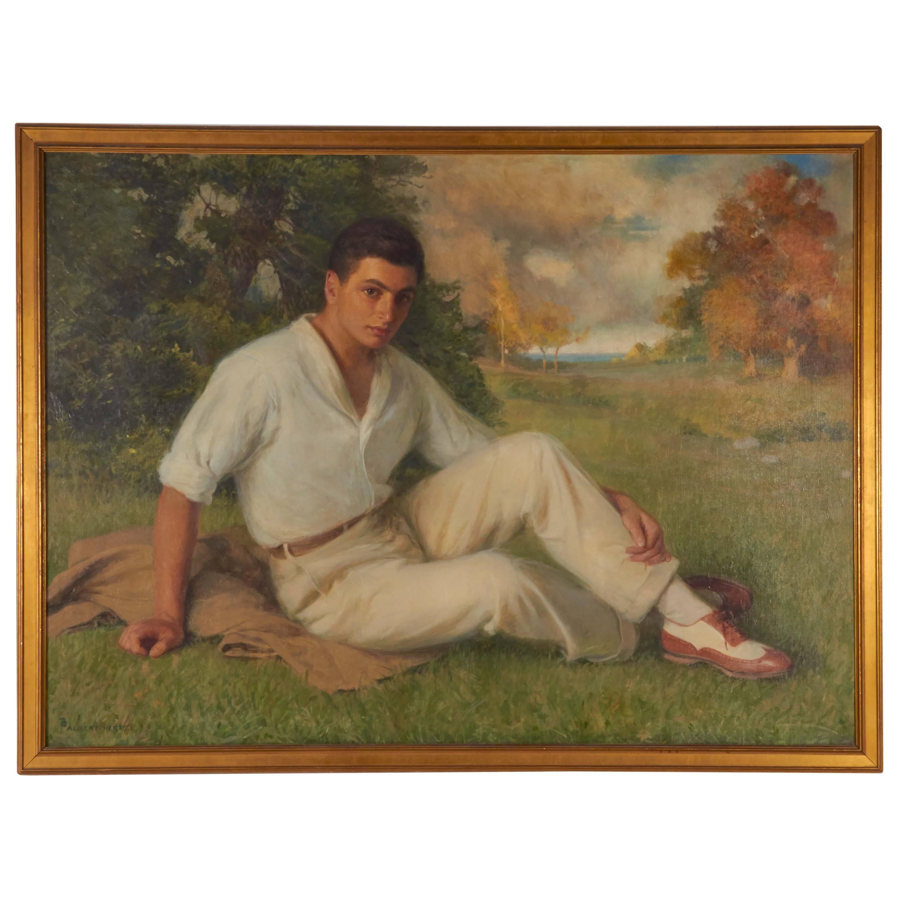 Portrait of a Young Man in His Sunday Finest, Albert Herter