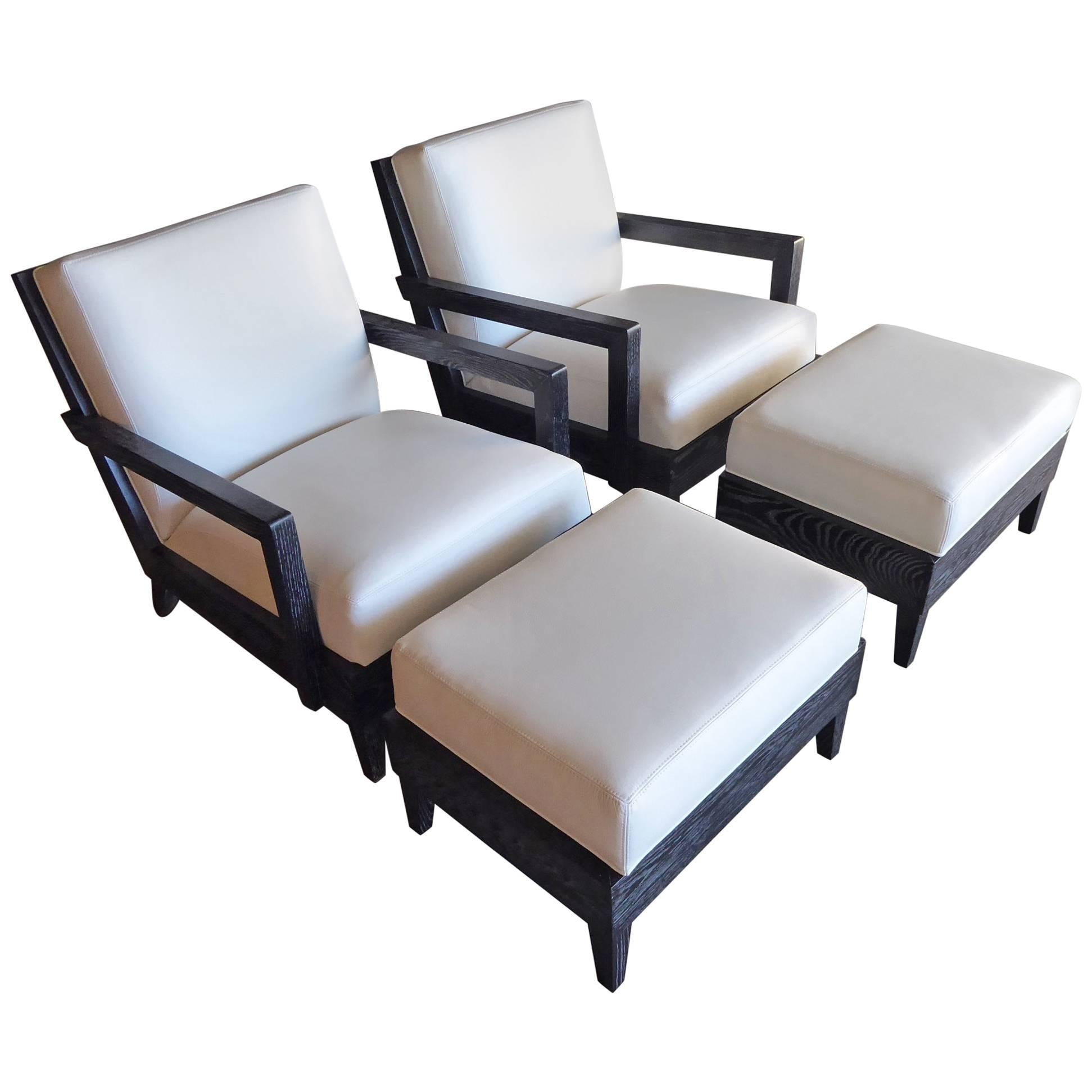 Las Palmas Chair and Ottoman by Christopher Anthony Ltd For Sale
