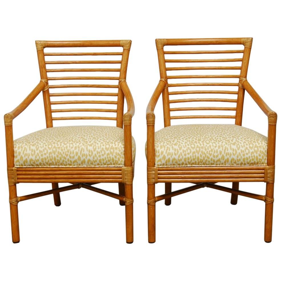 Pair of Bamboo Armchairs by Christopher Roy for McGuire
