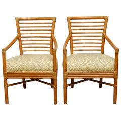 Vintage Pair of Bamboo Armchairs by Christopher Roy for McGuire