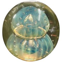 Gorgeous Blown Glass Jellyfish Paperweight by Edols Signed and Dated