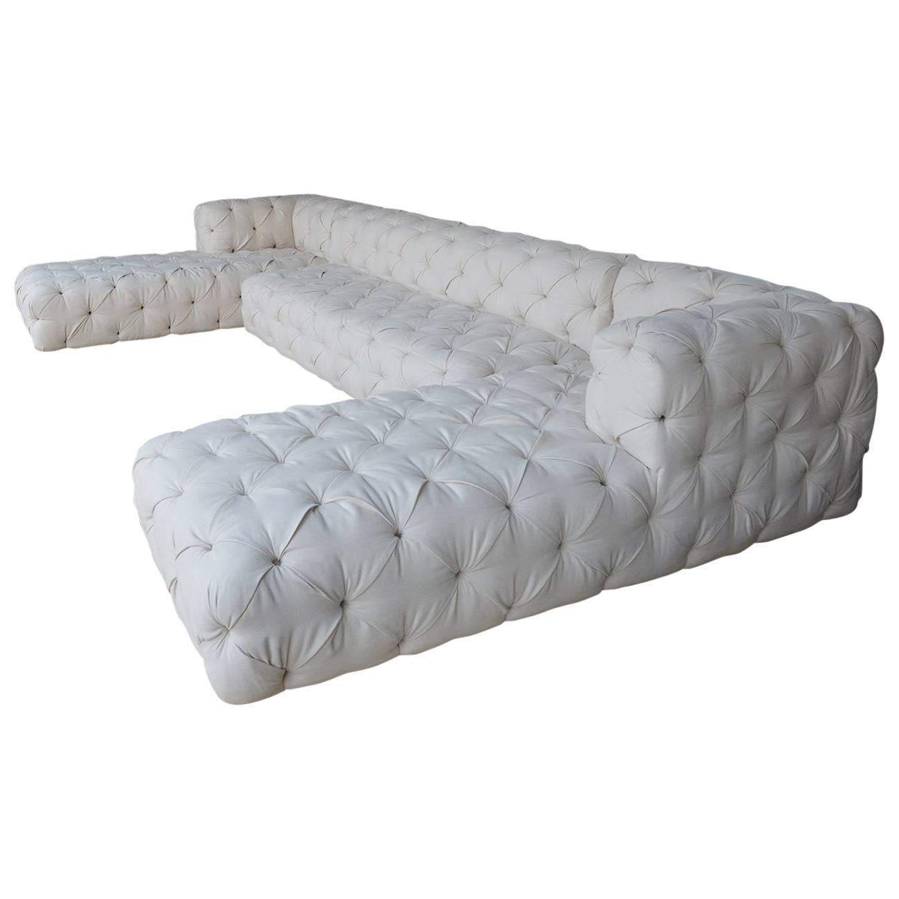 Large Tufted Sofa