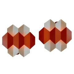 Set of Two Wall Lights by Lyfa, Denmark, Late 1960s-Early 1970s