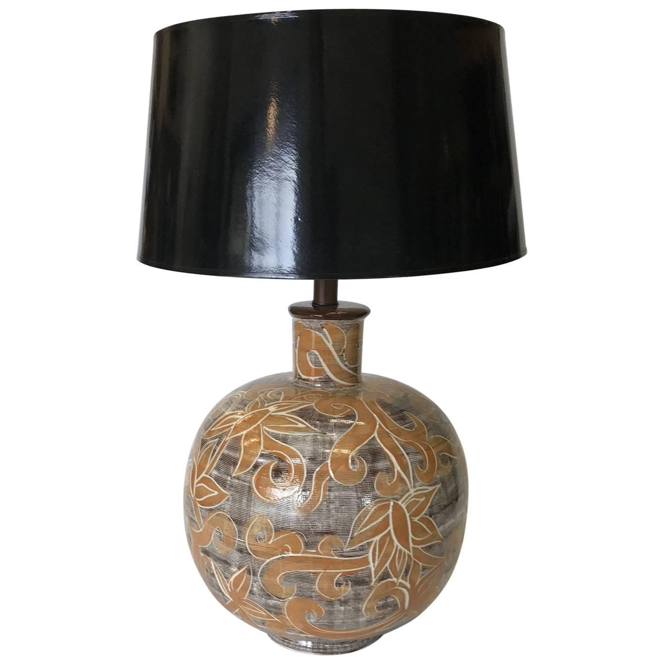 Large Mid-Century Modern Art Pottery Lamp