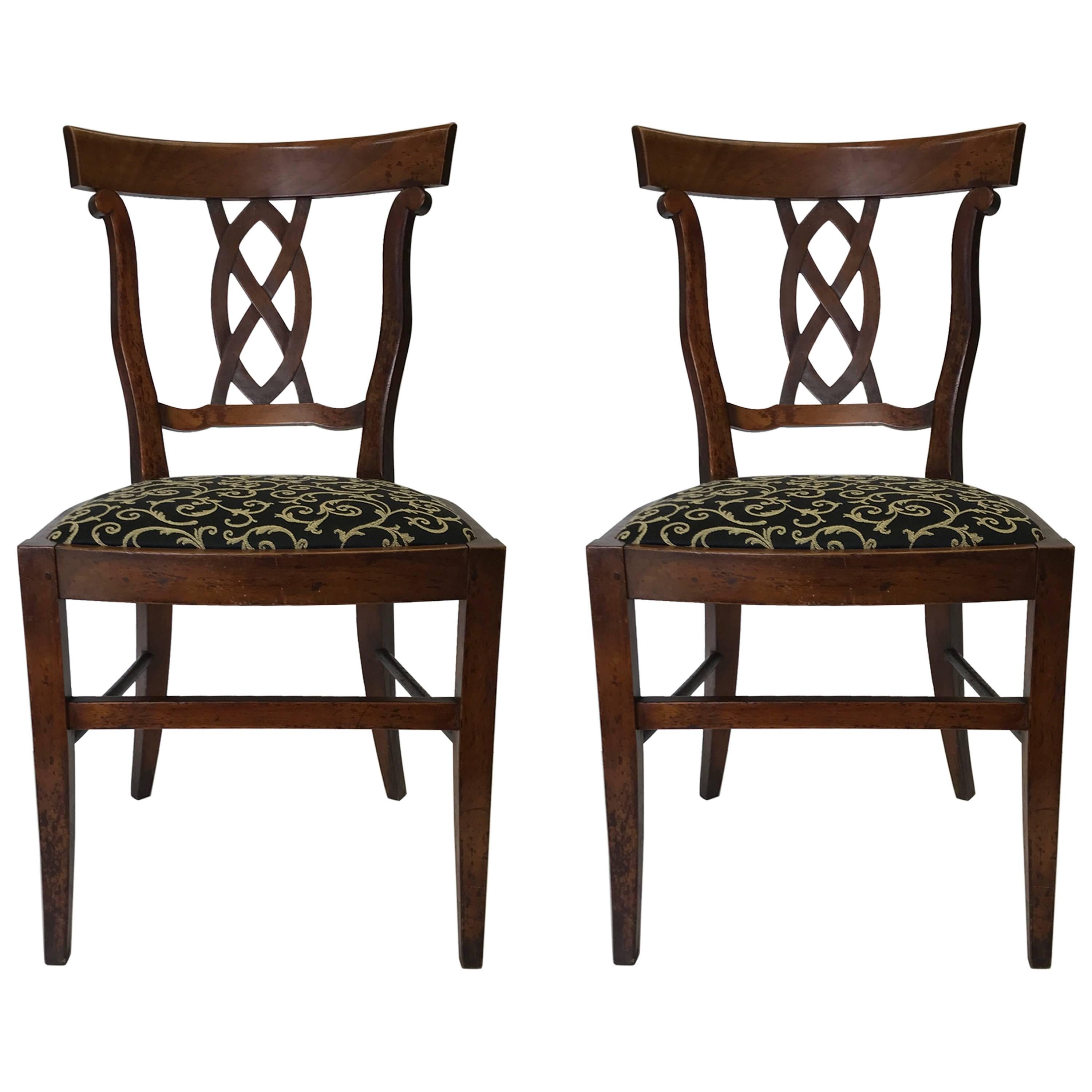Pair of Antique Side Accent Chairs