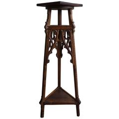 Large 19th Century Hand-Carved Gothic Revival Sculpture / Sculptor's Stand 5