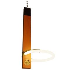 Minimal Chandelier Neon 1980 Italian Design 5