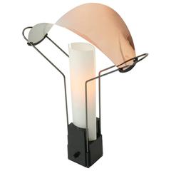 Arteluce 'Palio' Table Lamp with Copper & Glass Shade , 1985, Italia 2