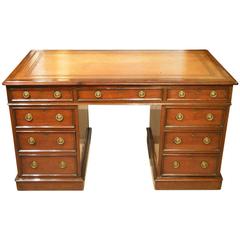 Mahogany Victorian Period Antique Partners Desk