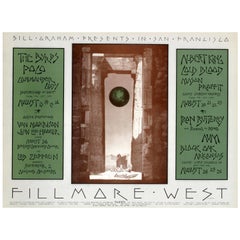 Vintage Original Bill Graham Music Concert Event Poster "Fillmore West San Francisco"