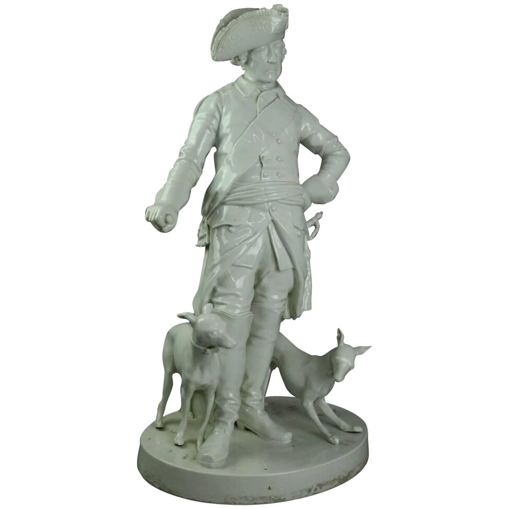 Antique "Frederick The Great Whippets" Blanc De Chine Sculpture, circa 1870