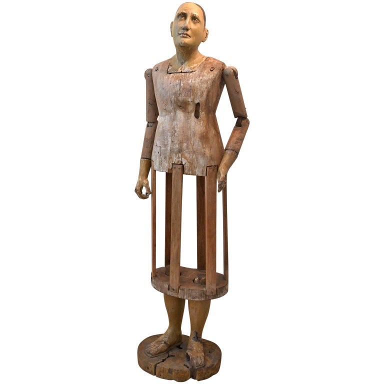 18th Century Spanish Colonial Carved Wood Statue of a Saint For Sale at ...