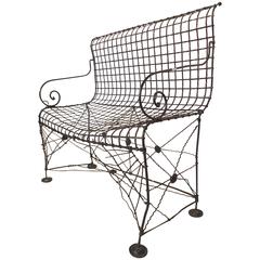Decorative Wrought Iron Bench 9