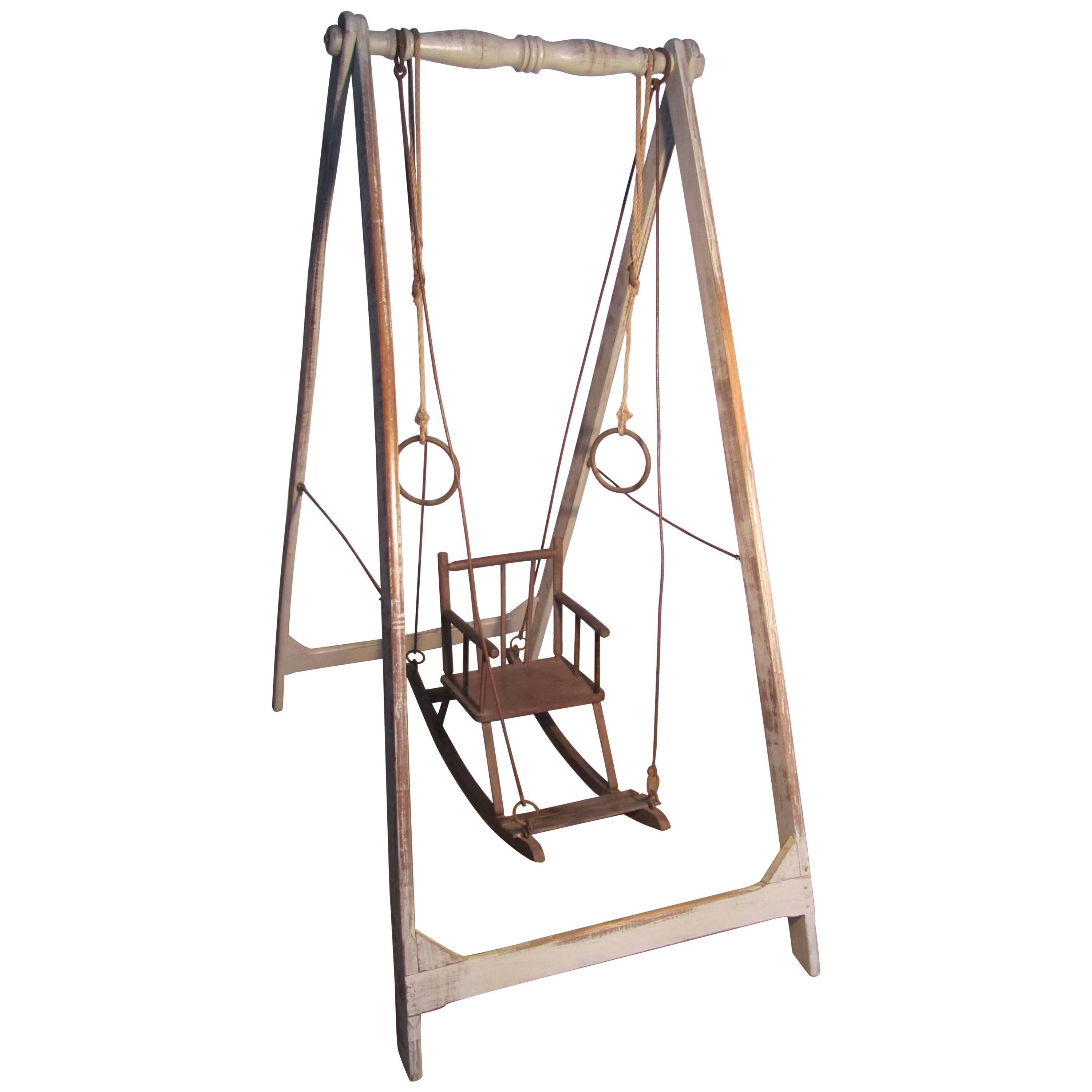 Early 19th Century, French Child's Wooden Swing