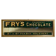Large Victorian Advertising Mirror, Fry’s Chocolate