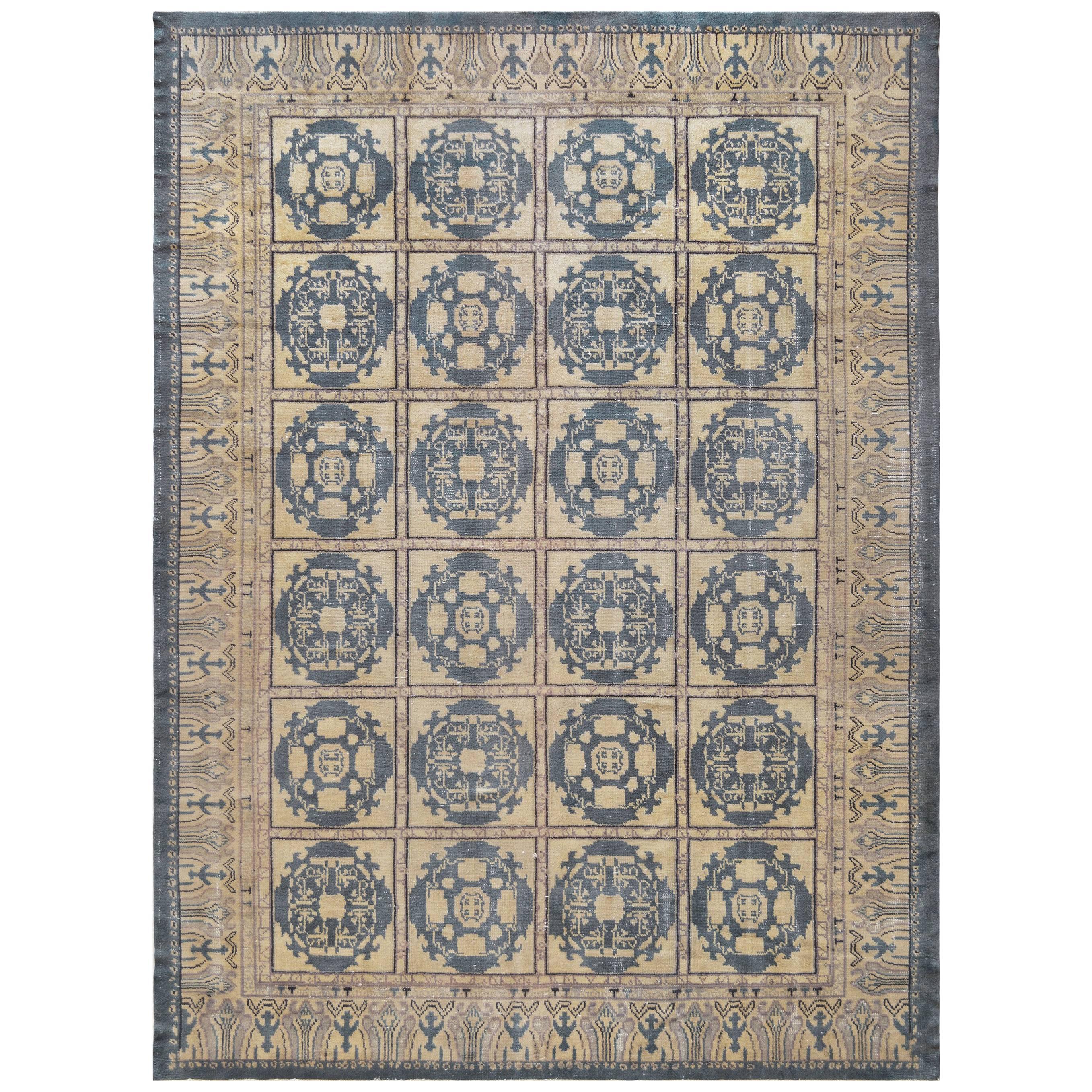 Early 20th Century Khotan Rug from East Turkestan For Sale