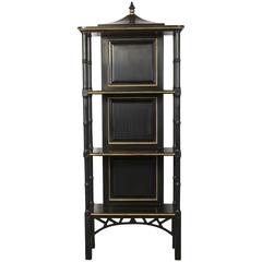 Ebonized Chinoiserie Étagère