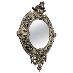 19th Century Cast Bronze French Baroque Vanity Mirror