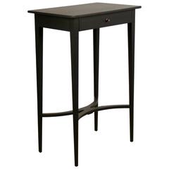 Antique Tall Black Side table with Drawer