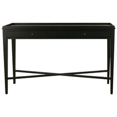 Antique Black Two-Drawer Console Table