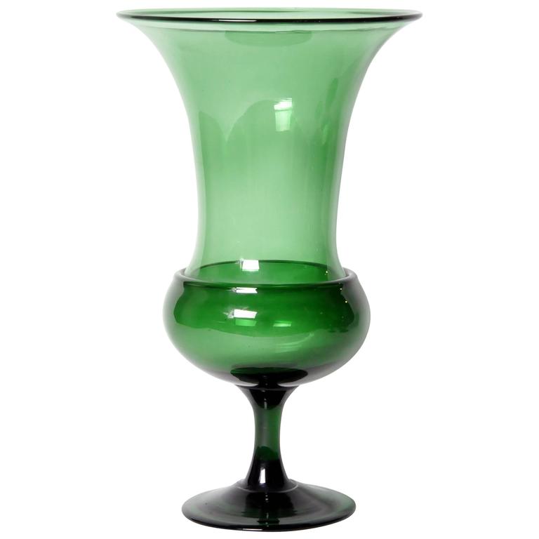Green Empoli Glass Vase For Sale at 1stdibs