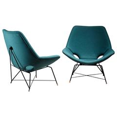 Pair of Lounge Chairs by Augusto Bozzi for Saporiti, Italy, 1960s