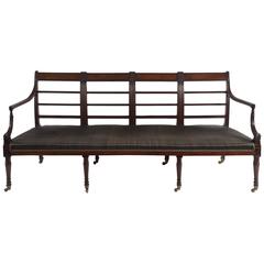 George III Sheraton Mahogany Settee, England, circa 1795 4