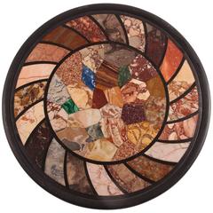 Large 19th Century Grand Tour Specimen Marbles Roundel Plaque 6
