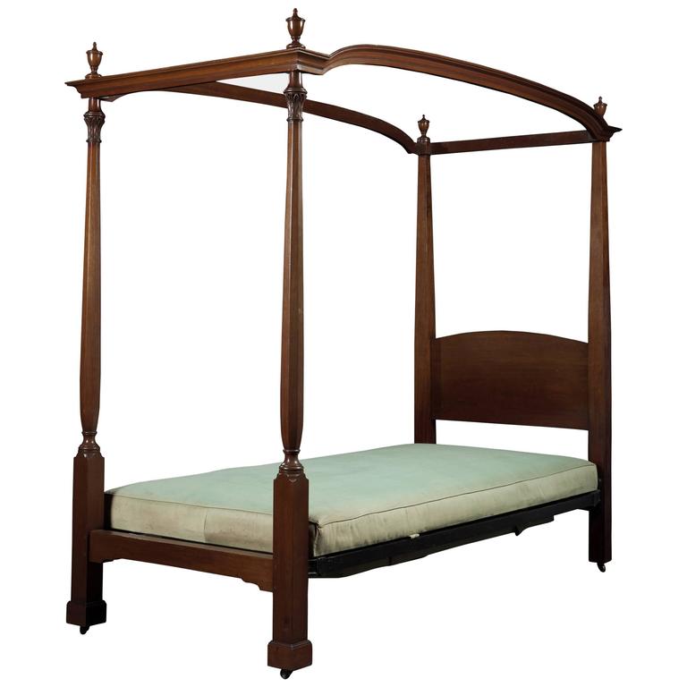Mahogany Four Poster Single Bed at 1stDibs