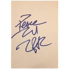 Peace 2 U Tupac Shakur Autographed Card