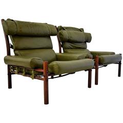 Mid century Modern Arne Norell Inca Lounge Chairs 