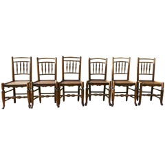 Set of Six, 18th Century Clissett Style Elm and Ash Country Chairs