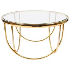 Beautiful Entwined Globe Cocktail Table Brass Glass, France, 1970 12