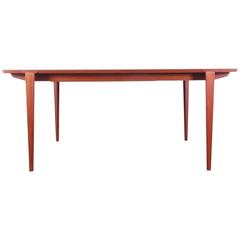 Mid-Century Modern Dining Table in Teak by Harry Rosengren Hansen 6/10 Seats