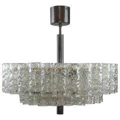 1960s German Doria Two-Tiered Glass Tube Chandelier 10