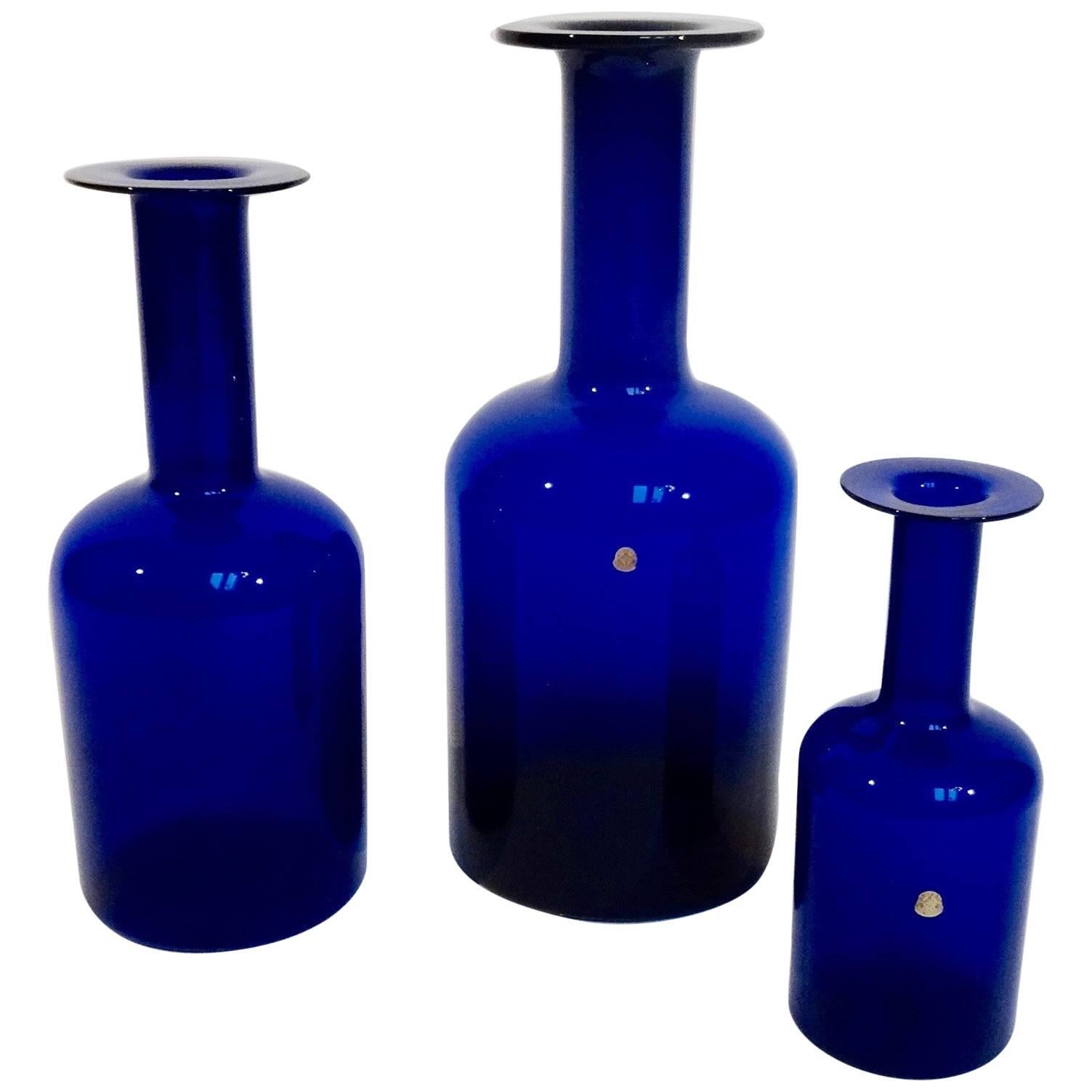 Set of Floor Vases by Otto Brauer for Kastrup Holmegaard