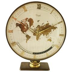 Vintage Big Kienzle Weltzeituhr Modernist Table World Timer Zone Clock