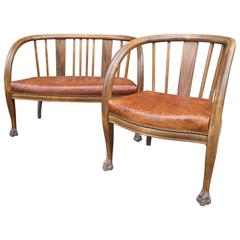 Clawfoot Settee and Chair Set