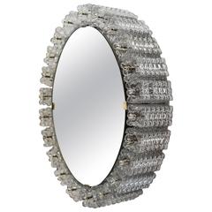 Oval Backlight Mirror by Austrolux, Vienna, 1950s 5