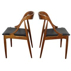Vintage Set of two Dinning Chairs by Johannes Andersen for Uldum Møbelfabrik