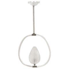 Italian Design, 1930s Murano Glass Chandelier / Pendant Lamp by Barovier & Tosso
