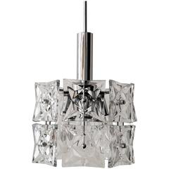 Beautiful Crystal and Chrome Kinkeldey Pendant 3