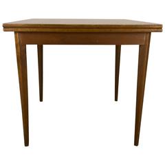 Danish Teak Pivoting Small Dinner Table Manner of Hans Wegner