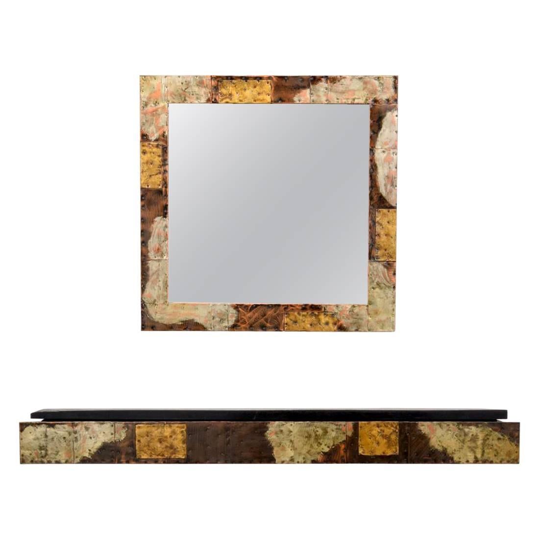 Paul Evans Patchwork Console and Mirror for Directional