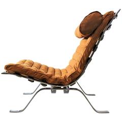 Vintage "Ari" Lounge Chair in Cognac Nubuck by Arne Norell, Sweden, 1970s