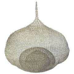 Ruth Asawa Style Woven Wire Hanging Sculpture