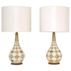 Pair of Midcentury Ceramic Table Lamps