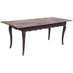 French Oak Cabriole-Leg Table