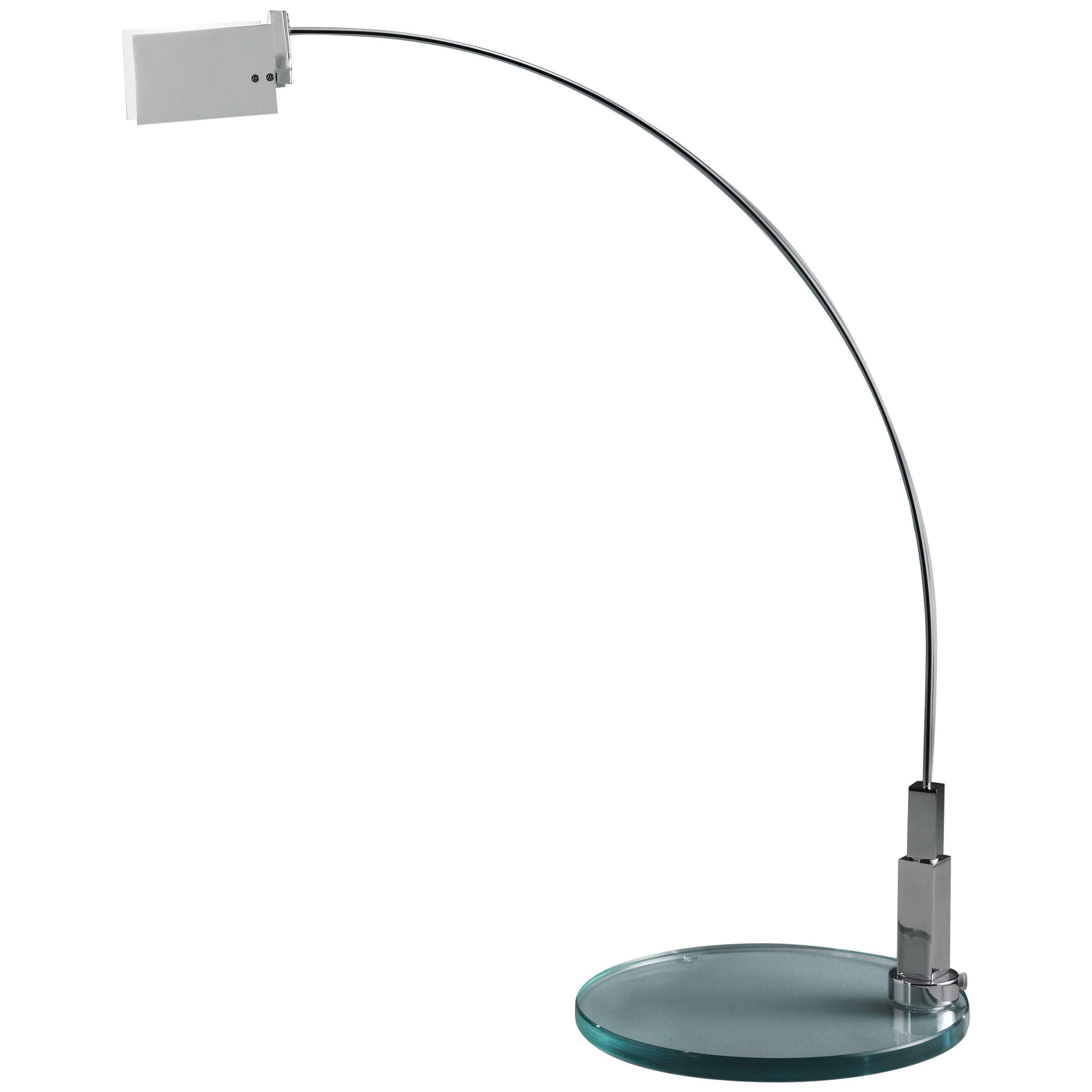 Alvaro Siza Fontana Arte Falena Table Lamp in Chromed Metal, Designed in 1994 For Sale