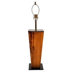 Modernistische skulpturale Tischlampe aus exotischem Holz, Mexiko, 1950er Jahre